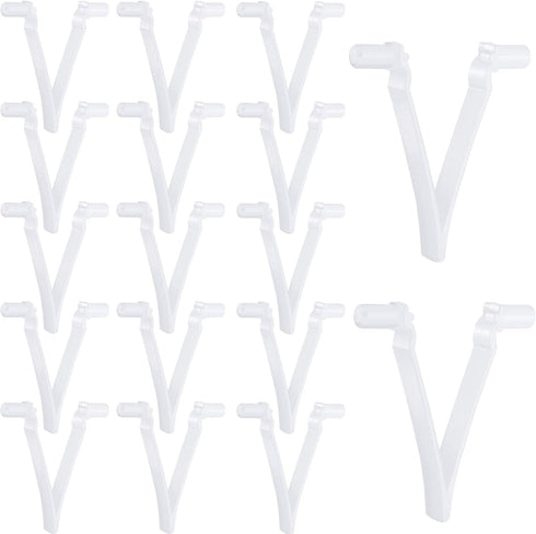 24 Pieces Pool Butterfly Clip V Clip Pool Attachment Clip for Skimmer Net, Leaf Rake, Brush, Pool Supply...