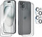 Front and Back Screen Protector Glass Compatible with iPhone 15 Plus 6.7 inch, 2 Pcs Front Protector+ 2 Pcs Back Protector + 2 Pcs Camera Lens Pro...