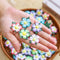 100 Pcs Mulberry Paper Flowers 30x30mm Mini Paper Flowers Scrapbooking Wedding DIY Craft Supplies Card...