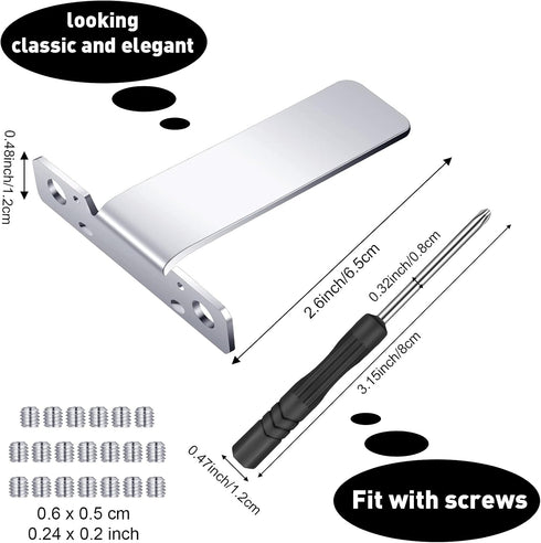 4 Pieces Picture Frame Stand Easel Back Stand Set Iron Picture Easel Stands Back Photo Easels with 20 Pieces Screws and Screwdriver for Photos Pic...