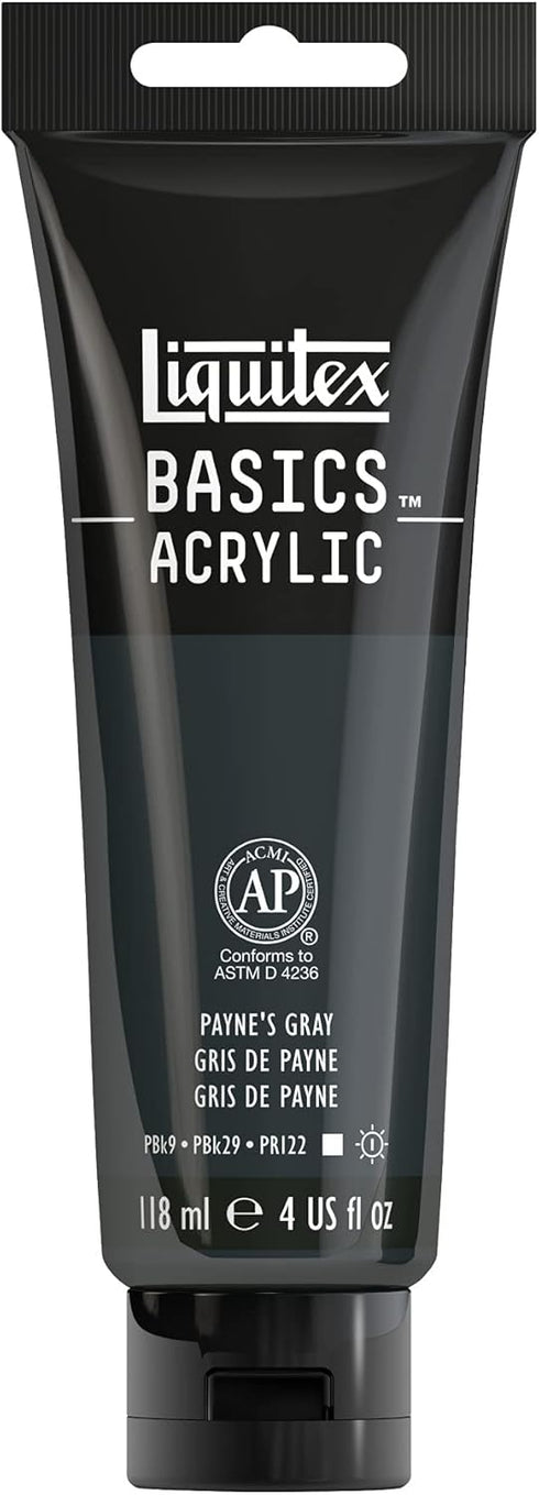 Liquitex BASICS Acrylic Paint, 118ml (4-oz) Tube, Payne's Gray...
