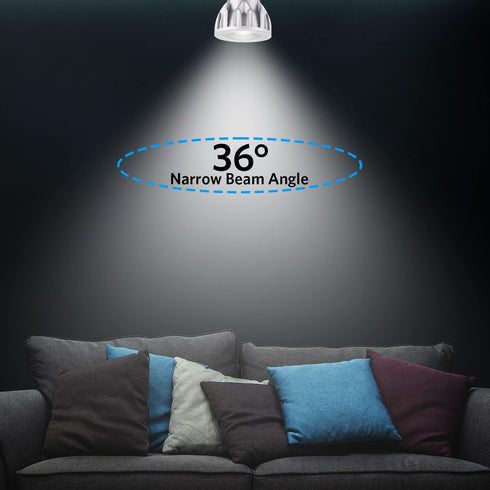 PAR20 LED Bulbs, 12W Dimmable Spot Light, 100W Halogen Equivalent, 36° Narrow Beam Angle, 6000K Cool White, E26 Medium Base for 4’ Cans, Pack of 2...