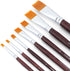Transon Flat Paint Brush Set 7pcs for Acrylic Watercolor Gouache Oil and Body Painting...