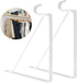 4 Pack Heavy Duty Closet Rod Brackets Holder 11 x 11 x 1 Inch White Closet Rod Support Bracket Black Steel Closet rod Holders for Hanging Clothes ...