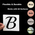 3 Inch Alphabet Letter Stencils for Painting - 70 Pack Letter and Number Stencil Templates with Signs for Painting on Wood, Reusable Cursive Lette...