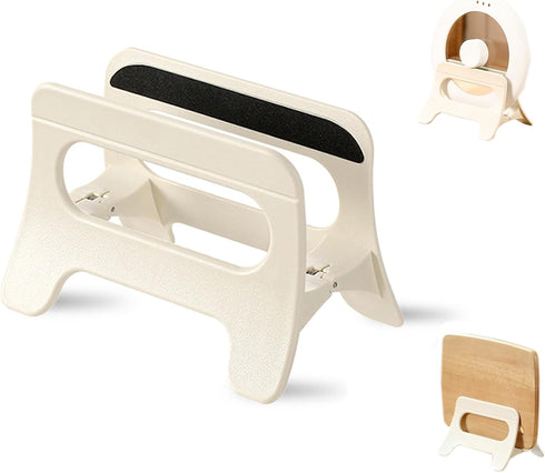 Adjustable Cutting Board Holder and Pot Lid Holder Rack for Countertop or Kitchen Cabinet...