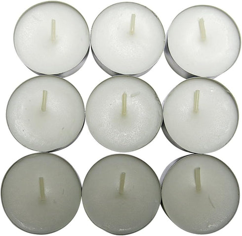 CandleNScent Unscented Tealight Candles, 30 Pack, White, Made in USA...
