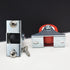 1 inch Rigid No-Swivel Plate Casters Small Rubber Wheels for Furniture and Workbench 6 Packs(Free Screws), Red (PVC)...