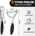 TACGEA Vegetable Peeler for Kitchen, Potato Peelers for Fruit Straight Blade, Durable Non-Slip Handle, Set of 2...