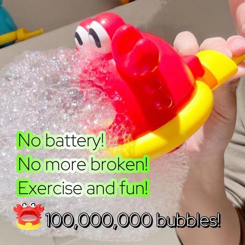 Bath Bubble Machine for Kids, No Battery Required Crab Bathtub Bubble Maker Water Toys for Baby Toddlers, Fun Summer Foam Machine for Outdoor Game...