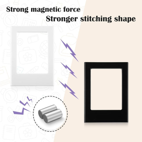 20 Packs Magnetic Photo Picture Frame Cute Mini Table Photo Frame Holder 3 Inches Plastic Colorful Photo Display Compatible with Fujifilm Instax f...