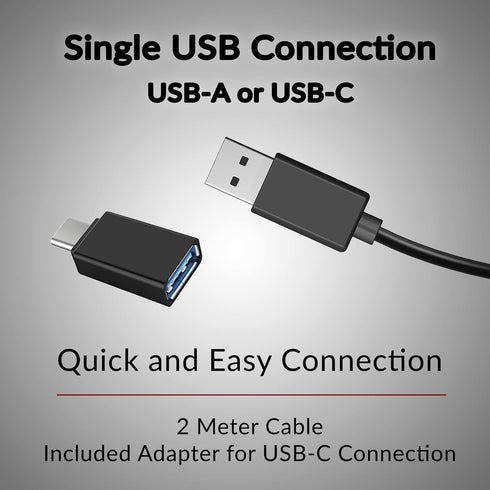 Cyber Acoustics USB Speaker Bar (CA-2890) – Stereo USB Powered Speaker, Easily Clamps to Monitor, Convenient Controls...