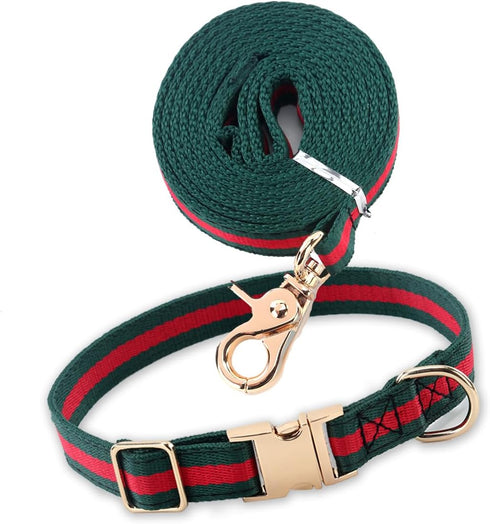 Elegant Dog collar and Leash, Durable Soft Pet Collars Leashes,Luxury Dog Collars and Dog Leashes Set Packing Gift for Medium Dogs...