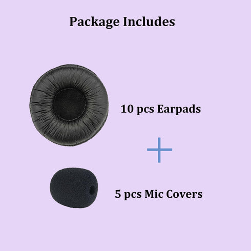 Replacement Earpads Cushions for Plantronics Headset 50mm Ear Cushions Compatible with Plantronics Blackwire C320 3210 3220 3320 HW251N HW261N HW5...