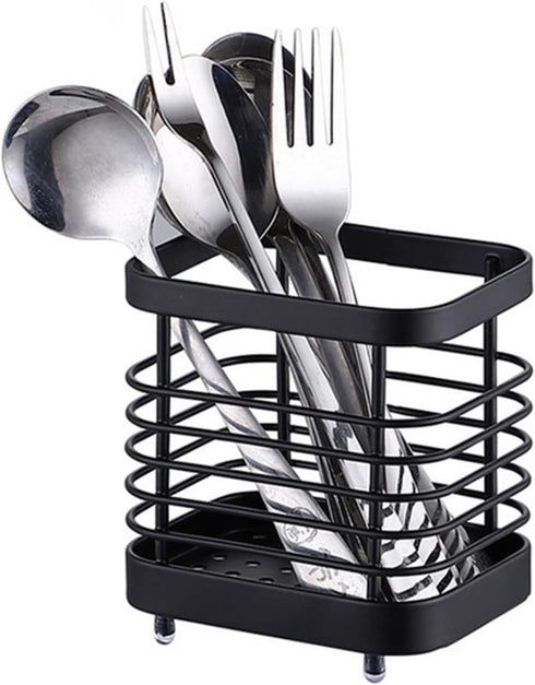 Oidium Silverware Holder,Small Utensil Holder Stainless Steel,Utensil Drying Rack,Chopstick Holder 4x4x3 In,Fit for Kitchens,Picnics,Office…...