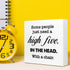 Some People Just Need A High Five in The Head with Chair Wood Box Sign Desk Decor,Funny Sarcastic Wood Block Plaque Box Sign Desk Decorations for ...