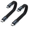 Extra Short Flexible USB C Cable 5.3 inch,USB 3.2 Gen 2 20Gbps Data Transfer 100W PD Fast Charge Flat Type C Cable for Thunderbolt 3 MacBook,Chrom...