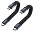 Extra Short Flexible USB C Cable 5.3 inch,USB 3.2 Gen 2 20Gbps Data Transfer 100W PD Fast Charge Flat Type C Cable for Thunderbolt 3 MacBook,Chrom...