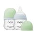 Natural Glass Baby Bottle Wide Neck, Newborn Anti-Colic Baby Bottle, Clear, 3oz(Pack of 2), Includes 2Pcs Slow Flow Nipple(SS), 0 Months+...
