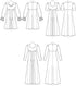 Butterick Patterns Women's Knee Ankle Length Pleater Dress Sewing Patterns, 6-8-10-12-14, White...