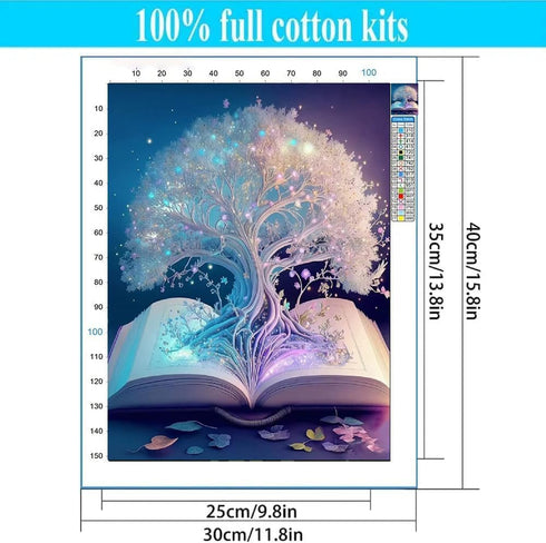 Tree of Life Cross Stitch Kits for Adults - Stamped Crossstitching Kits Preprinted 11 Count Cross-Stitch Kit for Beginner, 11CT Prestamped Easy Pa...