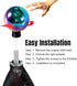 Universal Round Ball Gear Shift Knob,Chrome Finish Aluminum Shifter Knobs with 3 Adapters Compatible with Manual and Automatic Transmission Car(Mu...