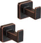FORBATH Bronze Towel Hooks?Bathrooms Coat Hooks Wall Mounted?Oil Rubbed Square Wall Hooks Robe Hooks 2 Pieces Stainless Steel Bathroom Accessories...