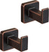 FORBATH Bronze Towel Hooks?Bathrooms Coat Hooks Wall Mounted?Oil Rubbed Square Wall Hooks Robe Hooks 2 Pieces Stainless Steel Bathroom Accessories...