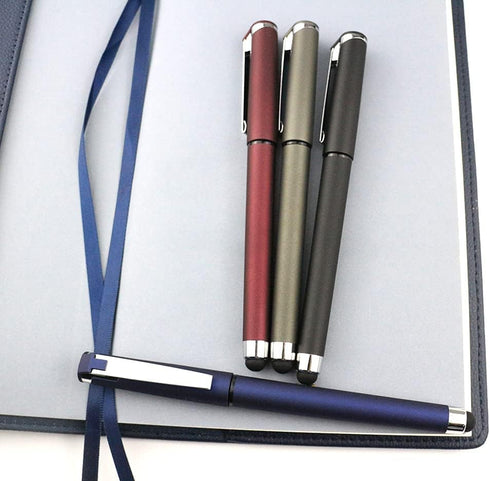 Lin.Pen 1.0mm Black Gel Pens, 2-in-1 stylus gel pen, Gel Ink Rollerball Pens for Office, Black gel ink(18 Pack-blue), Dark blue......