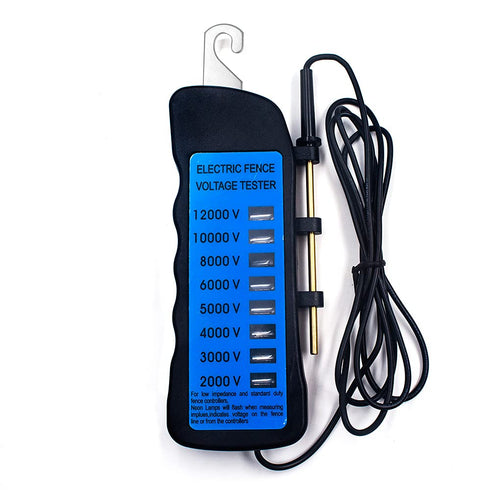 Electric Fence Voltage Tester, 12KV Fence Tester 8 Neon Indicator Lights/Fence Tester for Farms...