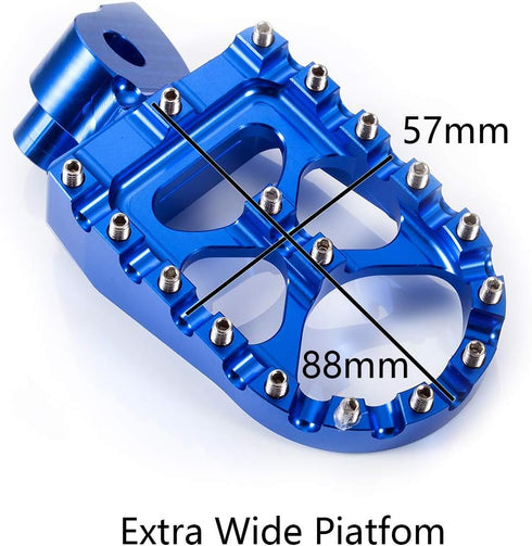 CNC Wide Foot Pegs MX for YZ85 2002-2019, YZ125 1997-2017, YZ250 1998-2019, YZ250F 2001-2019, YZ426F 2000-2002, YZ450F YZ125X YZ250X YZ250FX YZ450...