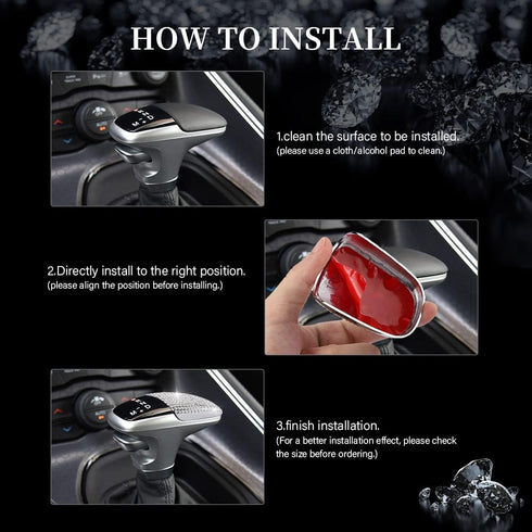 LECART for Dodge Challenger Accessories Charger 2015 2016 2017 2018 2019 2020 2021 2022 Bling Gear Shift Knob Cover Sticker Car Interior Metal Shi...