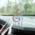 Pair of Mini Dream Catcher Car Rearview Mirror Accessories Charms Pendant Interior Hanging Ornaments (Moon)...