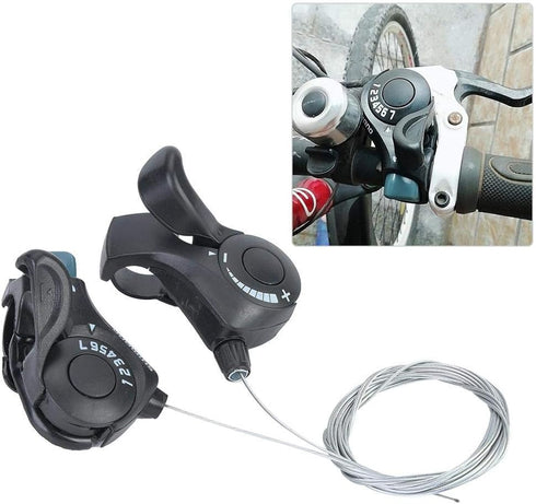 SUNGOOYUE Bike Speed Shifter Outdoor Mountain Bicycle TX-30 Thumb Gear Shifters 3X7 Speed Shift Lever and Set, 1 Pair...