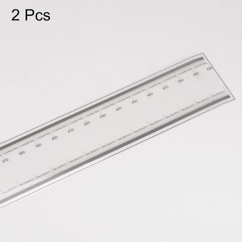 2pcs Film Flexible Ruler 50cm 0.1mm Scale with R Angle & Width Lines PET Plastic Folding Straight Ruler Calibration Soft Ruler Measuring Tool for ...