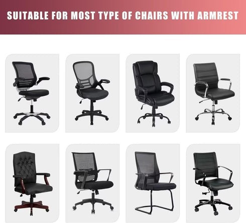 SARAFLORA 2 Pack Office Chair Cover, Stretchable Desk Chair Cover Removable Computer Chair Cover for Office Chair with Zipper Universal Spandex Ro...