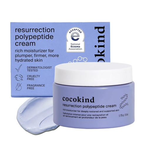 Cocokind Resurrection Polypeptide Cream, Hydrating Face Moisturizer with Peptides and Squalane, Anti Aging Skin Barrier Repair Cream for Dry Skin...