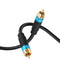 BlueRigger RCA Audio Subwoofer Cable (8FT, Dual Shielded, Gold Plated RCA Connectors) – for Subwoofer, Amplifier, Home Theater...