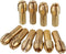 CNBTR 0.5-3.2mm Brass Collet for Rotary Tools Electric Grinding Drill Collect Chuck Holder Pack of 10 (4.3mm Shank Dia)...