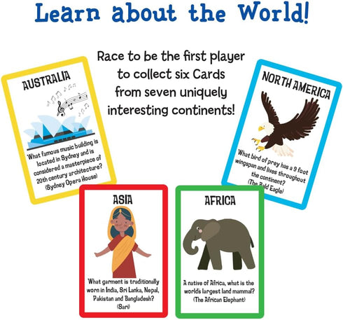 University Games Scholastic The World Travel Card Game, Perfect for Summer Learning for Kids, Learn About The World, for 2 or More Players Ages 6 ...