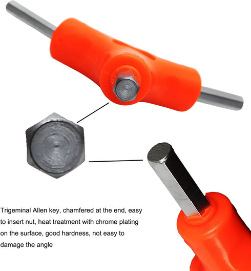 3-Way Bike Hex Wrench Set, Y Allen Wrench All-In-One Multifunctional Biking Maintenance Tool Cycling Torque Spanner Internal Hex Key Repair Tool f...