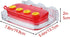 Window Hummingbird Feeder, Plastic Humming Bird Feeder with 3 Strong Suction Cups, Easy to Clean and Refil,Built-in Moat (10oz) (1, Red)...