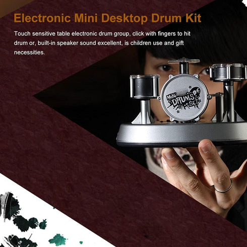 Kids drum set Imports Electronic Mini Finger Drum Desktop Novelty Set with Sounds and Lights,Finger Touch Drum, Novel Desktop Drum Kit (size:A)...