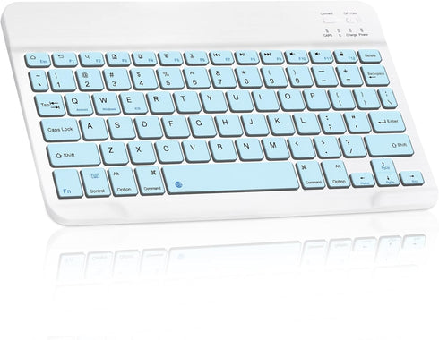 Ultra-Slim Bluetooth Rechargeable Keyboard for Amazon Fire HD 8 (2020)/HD 8 Plus/HD 8 (2022)/HD 8 Plus (2022) and All Bluetooth Enabled iPads, iPh...