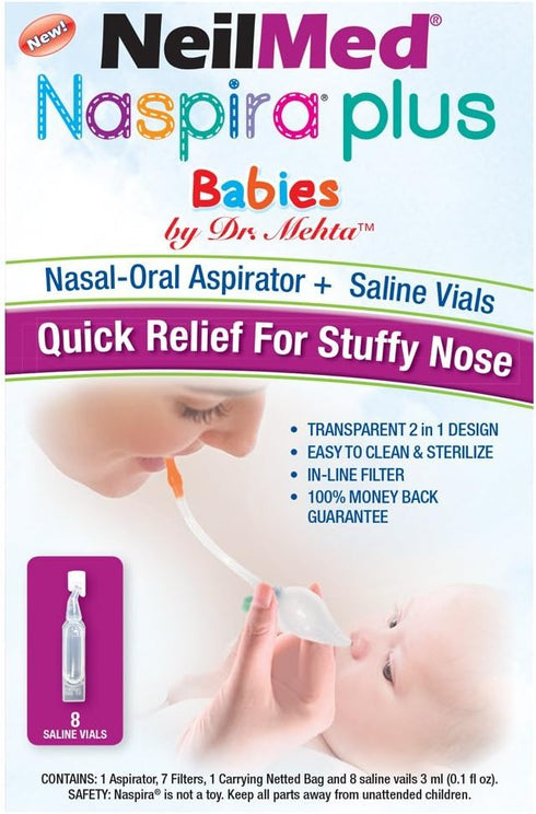 NeilMed Naspira Plus Nasal Oral Aspirator, 1 Count...