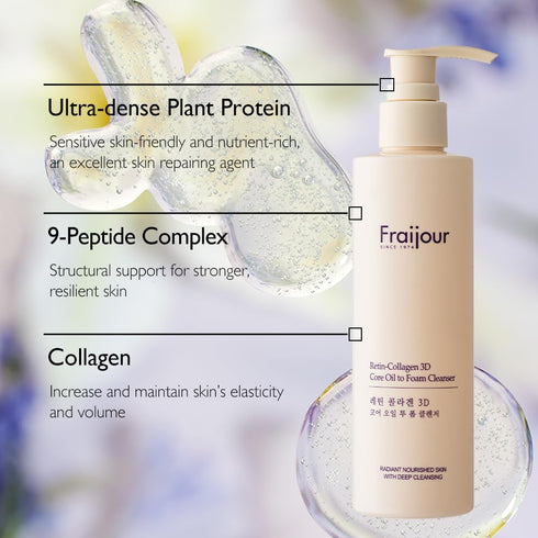 Retin-Collagen 3D Core Oil to Foam Cleanser, 210g / 7.41 oz....