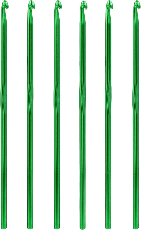 Auvotuis 6Pcs 4mm US Size G (Size 6) Aluminum Crochet Hook Knitting Needles for DIY Craft Yarn, Green......