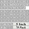 5 Inch Alphabet Letter Stencils for Painting - 70 Pack Letter and Number Stencil Templates with Signs for Painting on Wood, Reusable Letters and N...