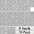 5 Inch Alphabet Letter Stencils for Painting - 70 Pack Letter and Number Stencil Templates with Signs for Painting on Wood, Reusable Letters and N...