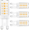 4-Pack G9 LED Bulb, 40 watt Halogen Replacement, Warm White 2700K, Non-dimmable T4 LED Bulb with G9 Bi Pin Base, 120V Small Light Bulbs for Chande...